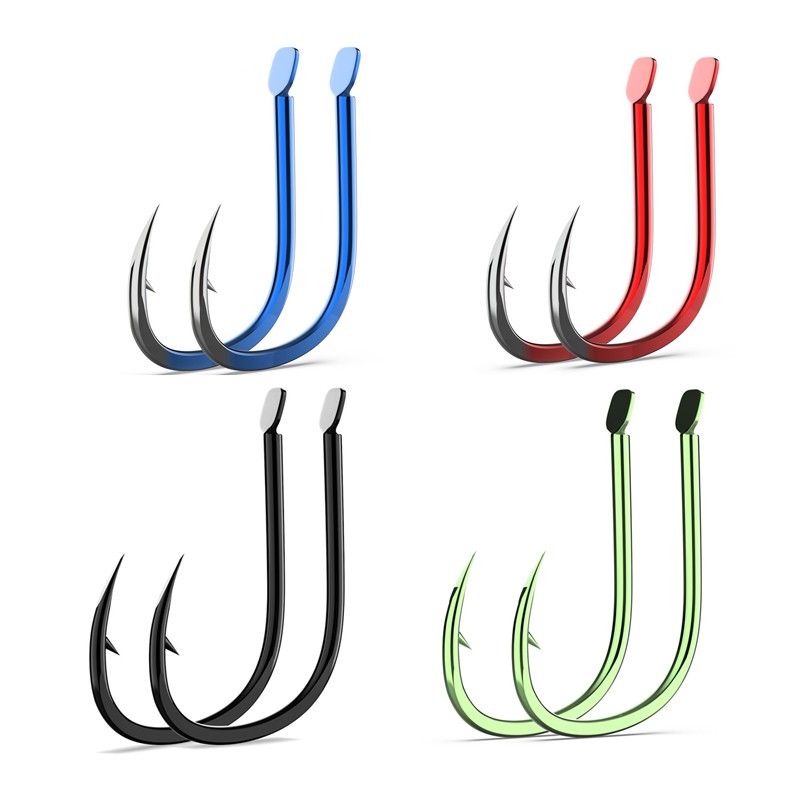 Fishing Hook Offset - 50Pcs Flat Fishing Hooks Sea Barbed