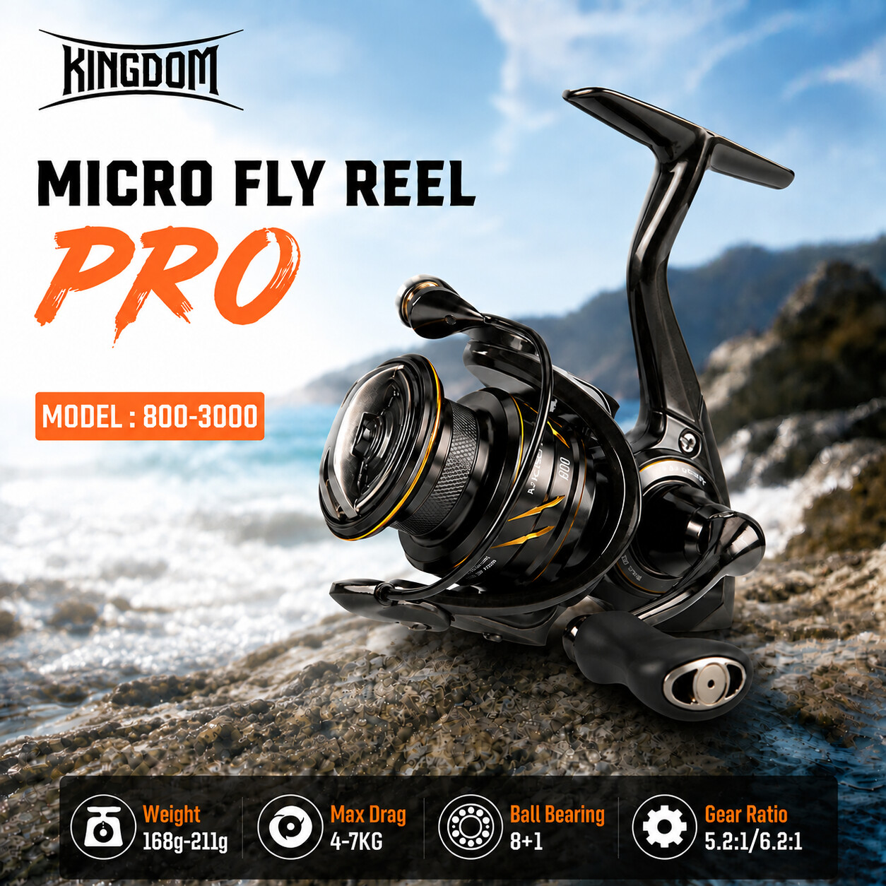 Kingdom Micro Fly Pro Fishing  - đánh giá và giá Abu Garcia Reel Max
